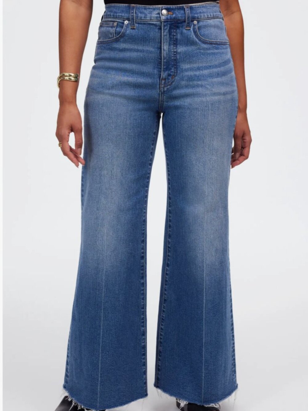 Madewell Curvy Flared Wide-Leg Jeans